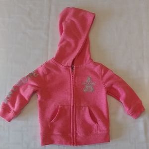 Oshkosh Girl's "Awesome" Pink Front Zippered Hoody